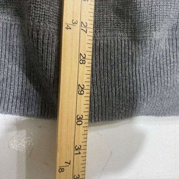 Eddie Bauer Zip-Up Cardigan Sweater Mens M Gray Cotton Knit Mock‎ Neck - Picture 8 of 10